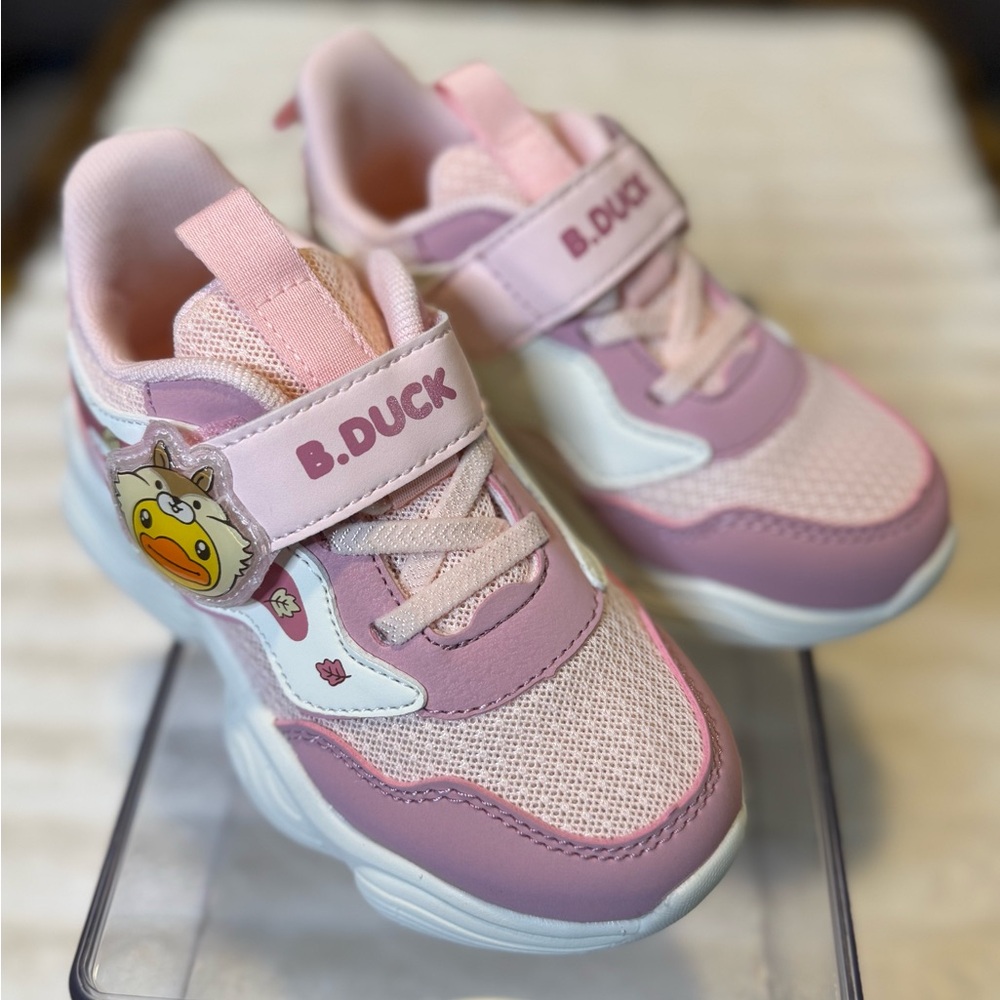 Kids' Pink and White Sneakers - Picture 2 of 7